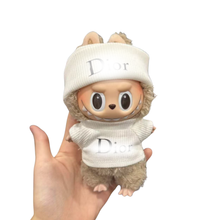 White Monogram Streetwear Set – Inspired by Dior for Labubu Collectibles