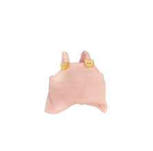 Pink Overalls with Bear Buttons for Labubu