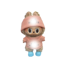 “Parisian Streetwear Set – Blush Beanie & Sweater Inspired by Hermès for Labubu Collectibles