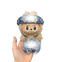 Denim Monogram Streetwear Set – Inspired by Louis Vuitton for Labubu Collectibles