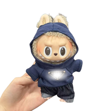 Blue Hoodie Adventure Set – Inspired by Prada for Labubu Collectibles