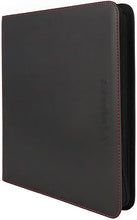 BCW Z-Folio 9-Pocket LX Album - Black | Secure Zipper Card Organizer | Premium Leatherette Card Collection Binder | Trading Card Binder for Pokemon, MTG, Sport Cards and More