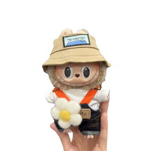 Mountain Explorer Outfit – ‘The Monsters’ Bucket Hat & Overalls Set for Labubu Collectibles