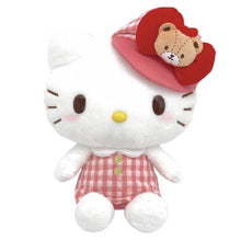 Sanrio Mascot Plush Toy (S) - Hello Kitty / Gingham Casquette