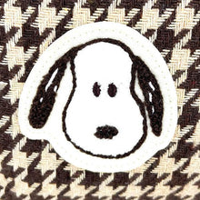 Peanuts Snoopy Mocha Check Cosmetic Pouch