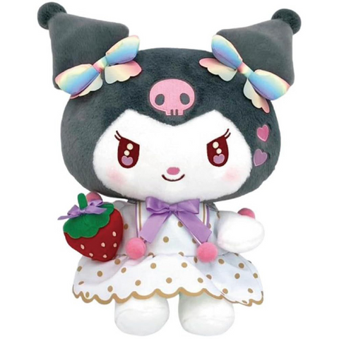Japan Sanrio Original Strawberry Newspaper 50th Anniversary Kuromi Plush