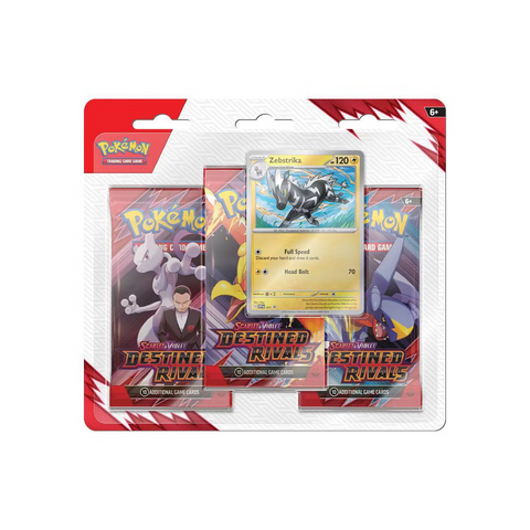 Pokémon Trading Card Game: Scarlet & Violet— Destined Rivals Three-Booster Blister Zebstrika