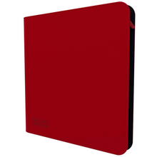 ARCANE FORTRESS: SOLID COLOR: RED 12-POCKET ZIPPER BINDER