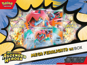 Pokémon TCG: Mega Evolution—Ascended Heroes ex Box - Styles May Vary (Mega Meganium/Emboar/Feraligatr)
