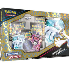 Pokemon Crown Zenith Unown V & Lugia V Exclusive Special Collection [5 Booster Packs, 2 Promo Cards, Oversized Card, Pin & More]