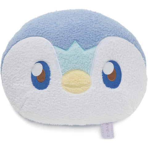 Japan Pokemon Stuffed Plush Face Cushion - Piplup / Pokepeace