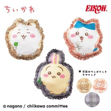 Chiikawa Gingham Frill Cushion Usagi