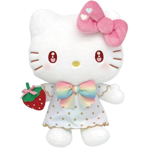 Japan Sanrio Original Strawberry Newspaper 50th Anniversary Hello Kitty Plush