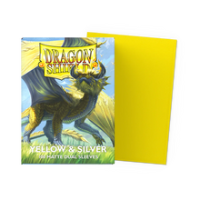 Dragon Shield Sleeves: Standard Matte Dual 100 Count - Yellow & Silver